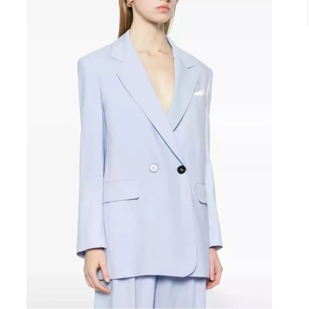 NWT MARELLA  Manisa Double-Breasted Blazer Light Blue - Picture 4 of 17